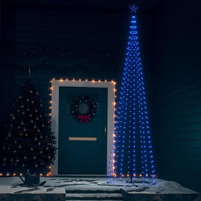 Decoratiune brad Craciun conic 400 LED-uri albastru 100x360 cm 1, Albastru, 100 x 360 cm, straight led style