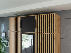 Suprastructură dulap Lenona Lux D3 (Stejar wotan + Negru) . 1104482