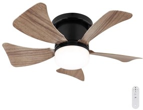 Globo 03609H - Ventilator de tavan cu LED dimabil HINES LED/10W/230V + telecomandă, maro