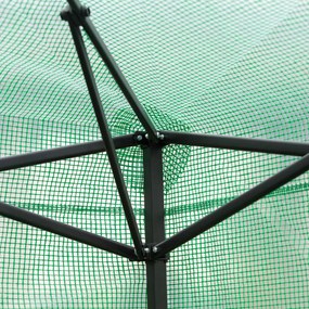 Outsunny Seră Seră Seră cu Ușă și Fereastră Rulante PE Oțel Verde Închis 238 x 178 x 240 cm | Aosom Romania