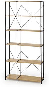 Raft REG19 stejar sonoma/negru H190 cm