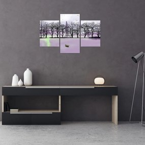 Tablou - Barcă pe lac (90x60 cm)