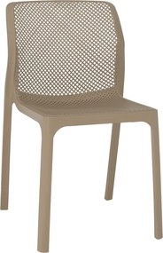 Scaun stivuibil, gri / maro gri-maro / plastic, LARKA
