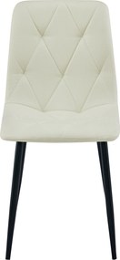 Crem scaun bucatarie LIBRA cu picioare negre