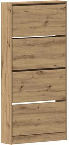 vidaXL Dulap pentru pantofi cu ușă Stejar Artizanal 80 x 21 x 163,5 cm