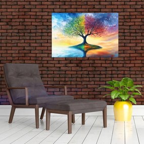 Tablou – Arbore pictat al anotimpurilor (90x60 cm)