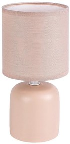 Lampa de masa ceramica si abajur roz Daphni