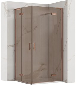 Cabina dus REA Hugo Double 90x90 Copper Brush