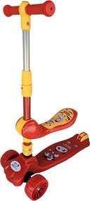 Trotineta 2 in 1 pentru copii cu roti luminoase din silicon NOVOKIDS™ Mini Scooter 8010, Cu melodii , 3 roti, Pliabila, Maner reglabil pe inaltime,