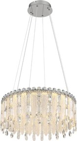 Lustra LED suspendata cu telecomanda KLUNKA crom