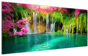 Tablou - Cascada, Lacurile Plitvice, Croația (120x50 cm)