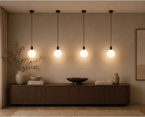 Argon 9005 - Lampă suspendată de exterior pe cablu ORE, 1xG9/6W/230V, neagră
