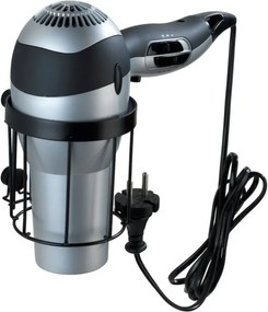 Suport de perete pentru uscător păr Wenko Classic Plus, negru