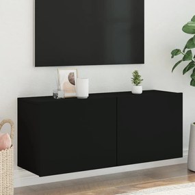 836967 vidaXL Comodă TV de perete, negru, 100x30x41 cm