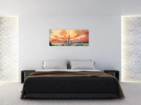 Tablou - Orașul pictat (120x50 cm)