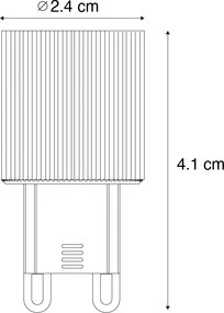 Set de 2 becuri LED G9 24mm reglabile 3W 300lm 2700K