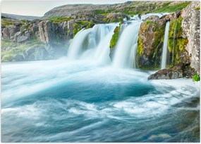 Tablou - Stânci și cascade (70x50 cm)
