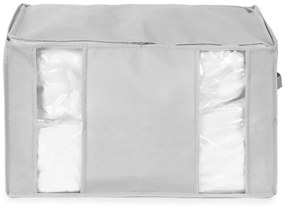 Cutie de depozitare pentru haine din material textil cu vacuum/cu pereți întăriți 56x42x33 cm Granit – Compactor