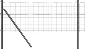 vidaXL Gard cu Stâlp Gri 0,6 x 25 m Oțel și PVC