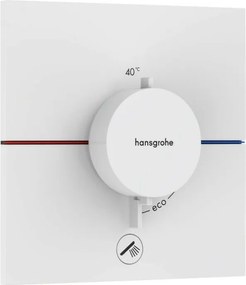 Baterie dus termostatata incastrata alb mat Hansgrohe ShowerSelect Comfort E 1 functie si iesire suplimentara