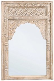 Oglinda dreptunghiulara finisaj natural din lemn de Mango, 120x80 cm, Nawal Bizzotto