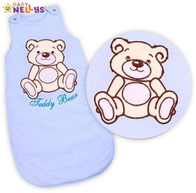 Sac de dormit Teddy Bear Baby Nellys, albastru deschis, mărimea 2