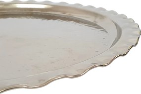 Tava rotunda din cupru alb lucrata manual diametru 34 cm CTR45