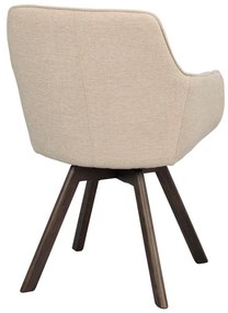 Set de scaune de sufragerie bej 2 buc. tapițat Alison – Rowico