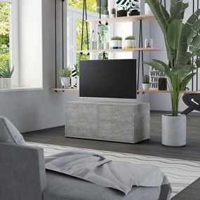vidaXL Dulap TV, gri beton, 80x34x36 cm, lemn prelucrat