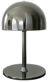 Veioză gri închis LED cu control prin telecomandă cu abajur din metal (înălțime 22 cm) Tim – Sirius