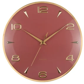 Karlsson 6017RD design ceas de perete roșu,diametru 40 cm