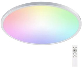 Plafonieră LED RGBW dimabilă pentru baie Aigostar LED/24W/230V d. 42 cm IP44 + telecomandă