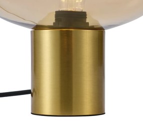 Lampă de masă de design din alamă cu sticlă culoarea chihlimbarului - Umbrella