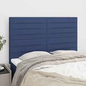3116476 vidaXL Tăblii de pat, 4 buc, albastru, 72x5x78/88 cm, textil