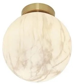 Plafoniera din sticla cu aspect de marmura Carrara 28cm