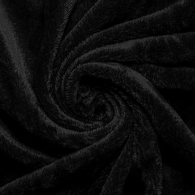 Cearșaf de pat micropluș negru, 90 x 200 cm, 90 x 200 cm