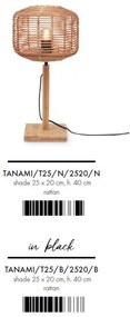 Veioza eco din bambus cu ratan Tanami nat/tube S, nat