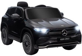 HOMCOM Mașină Electrică pentru Copii 3-8 Ani cu Telecomandă și Claxon, Negru, 111.5x69x52.5 cm | Aosom Romania