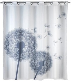 Perdea duș anti mucegai Wenko Dandelions, 180 x 200 cm, alb