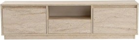 Comoda TV VANGUARD, bej cu efect de piatra travertin, PAL, 160x30x42 c
