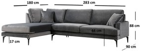 Colțar Papirolla (S) (antracit + negru). 1106934