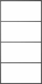 vidaXL Ușă glisantă, negru, 102,5x205 cm, sticlă mată ESG și aluminiu