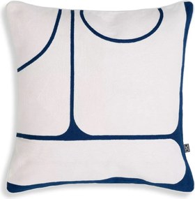 Perna decorativa design LUX Sabrosa 50x50cm, albastru/ alb