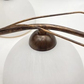 Lustră pe lanț COBRA, 5x E27/60W/230V, bronz/patină