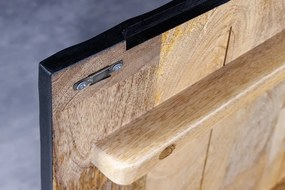 Comoda TV suspendata din lemn de mango Scorpion 200cm, negru A-44526 VC