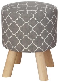 Taburet gri cu imprimeu TAFEL NEW