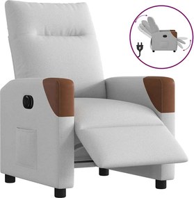 vidaXL Scaun reclinabil electric Cloud Grey Fabric