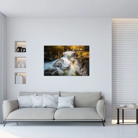Tablou - Râul din pădure (90x60 cm)