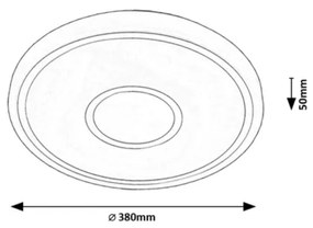 Rabalux 71117 - Plafonieră LED TAYTUM LED/25W/230V 3000K