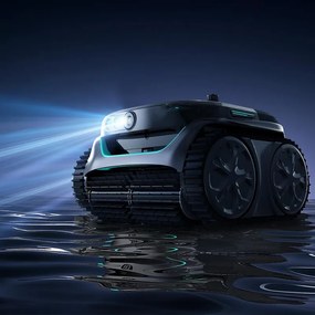 Robot fara fir pentru piscine Wybot C2 Pro Vision, 65 W, 180 min, 200 m², Camera AI, Filtrare dubla, Functii autonome, Negru